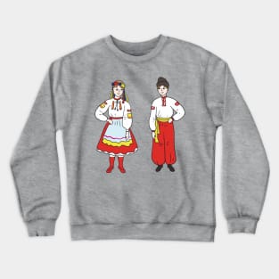 Ukrainians in folk costumes Crewneck Sweatshirt